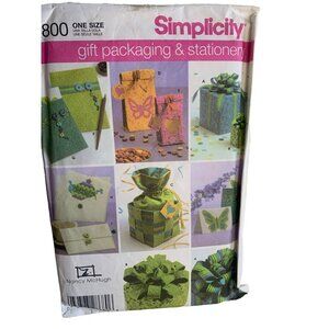Simplicity Gift Packaging and Stationery Sewing Pattern 4800 - Uncut